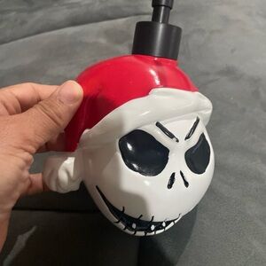 Skull Soap Dispenser with Red Hat